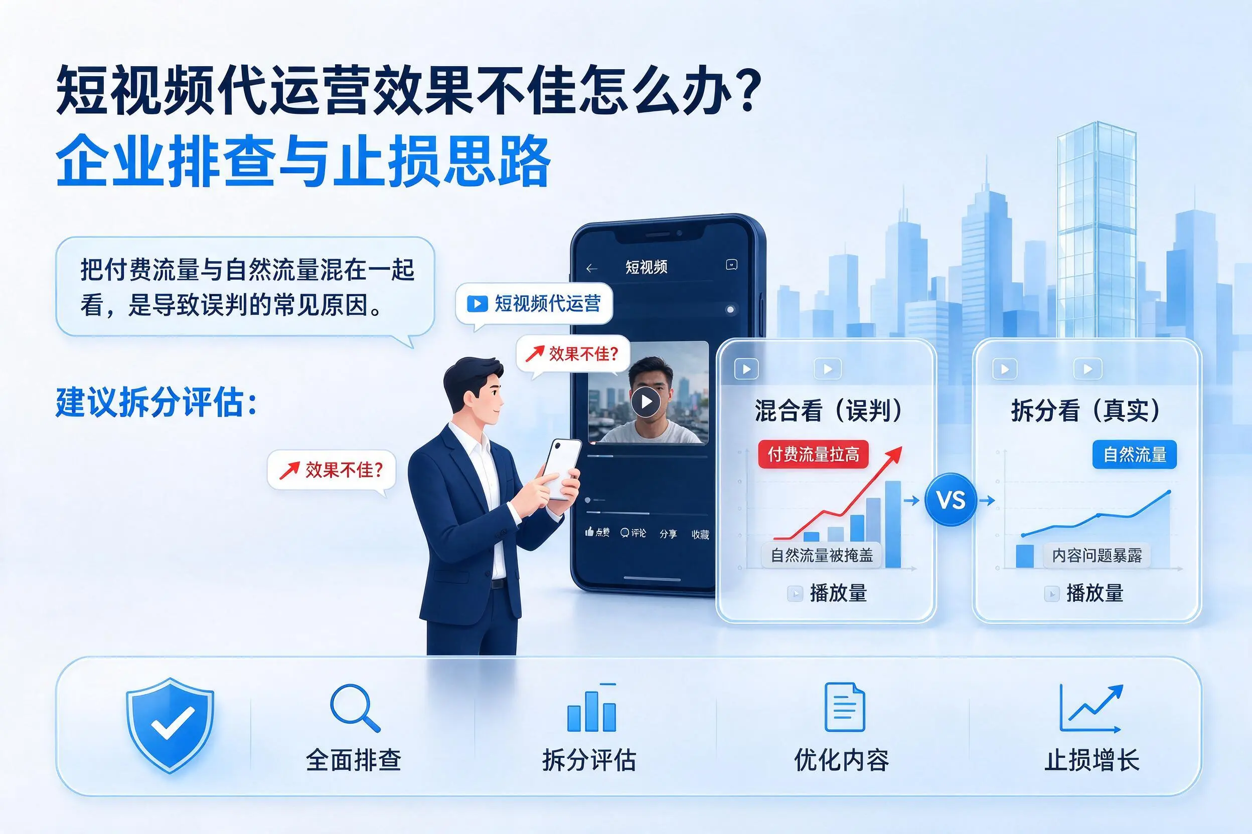 短视频代运营效果不佳怎么办?武威企业排查与止损思路
