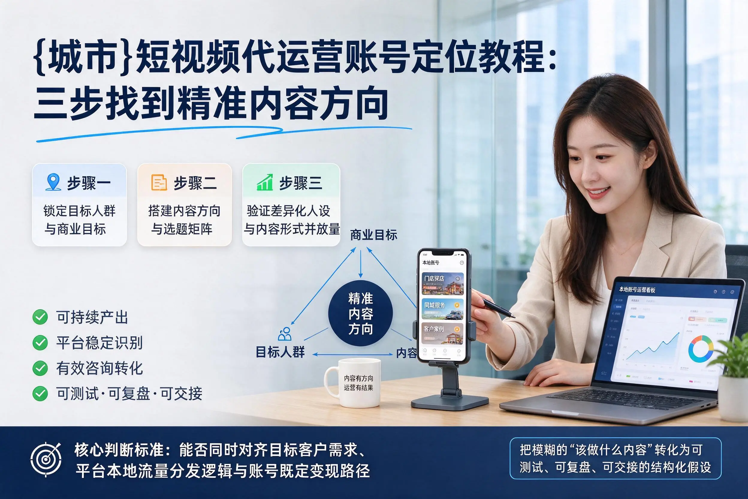 武威短视频代运营账号定位教程:三步找到精准内容方向