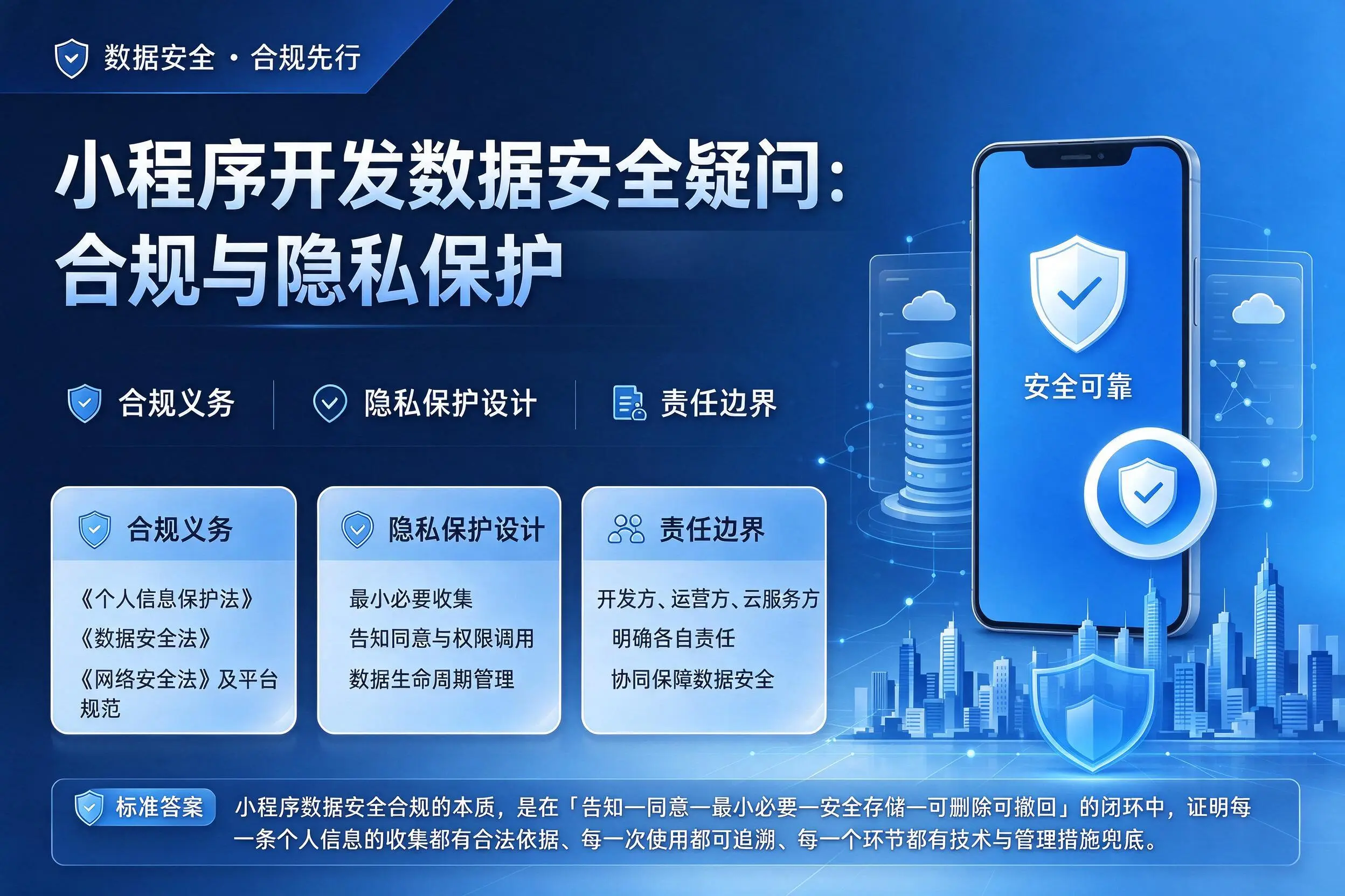 武威小程序开发数据安全疑问:合规与隐私保护