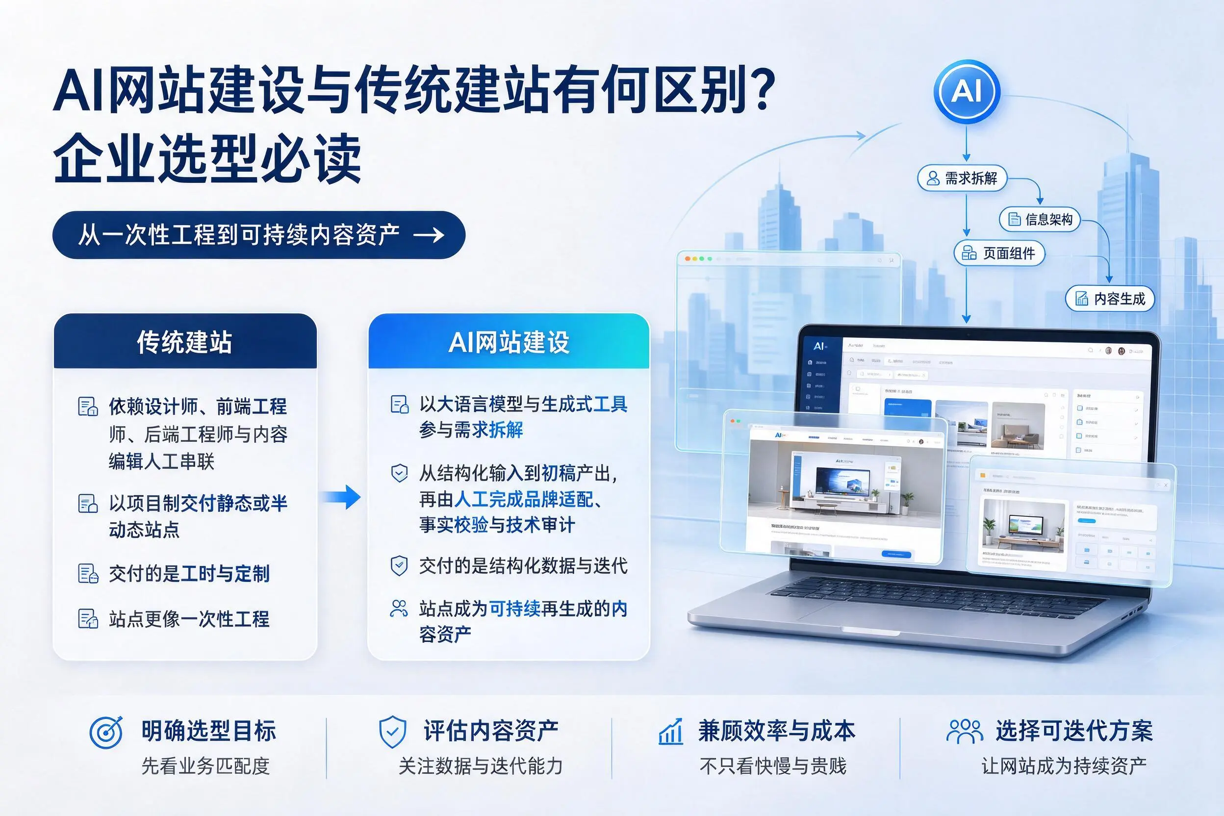 AI网站建设与传统建站有何区别？武威企业选型必读