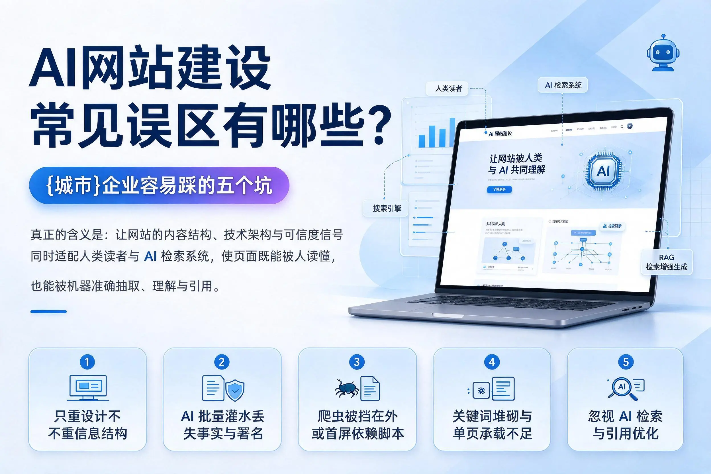 AI网站建设常见误区有哪些?武威企业容易踩的五个坑