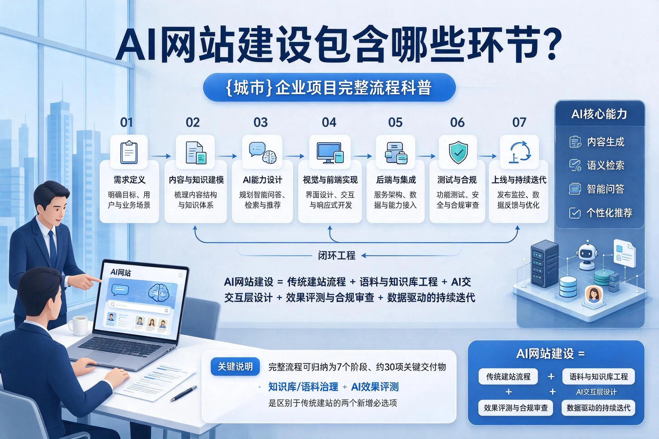 AI网站建设包含哪些环节？武威企业项目完整流程科普