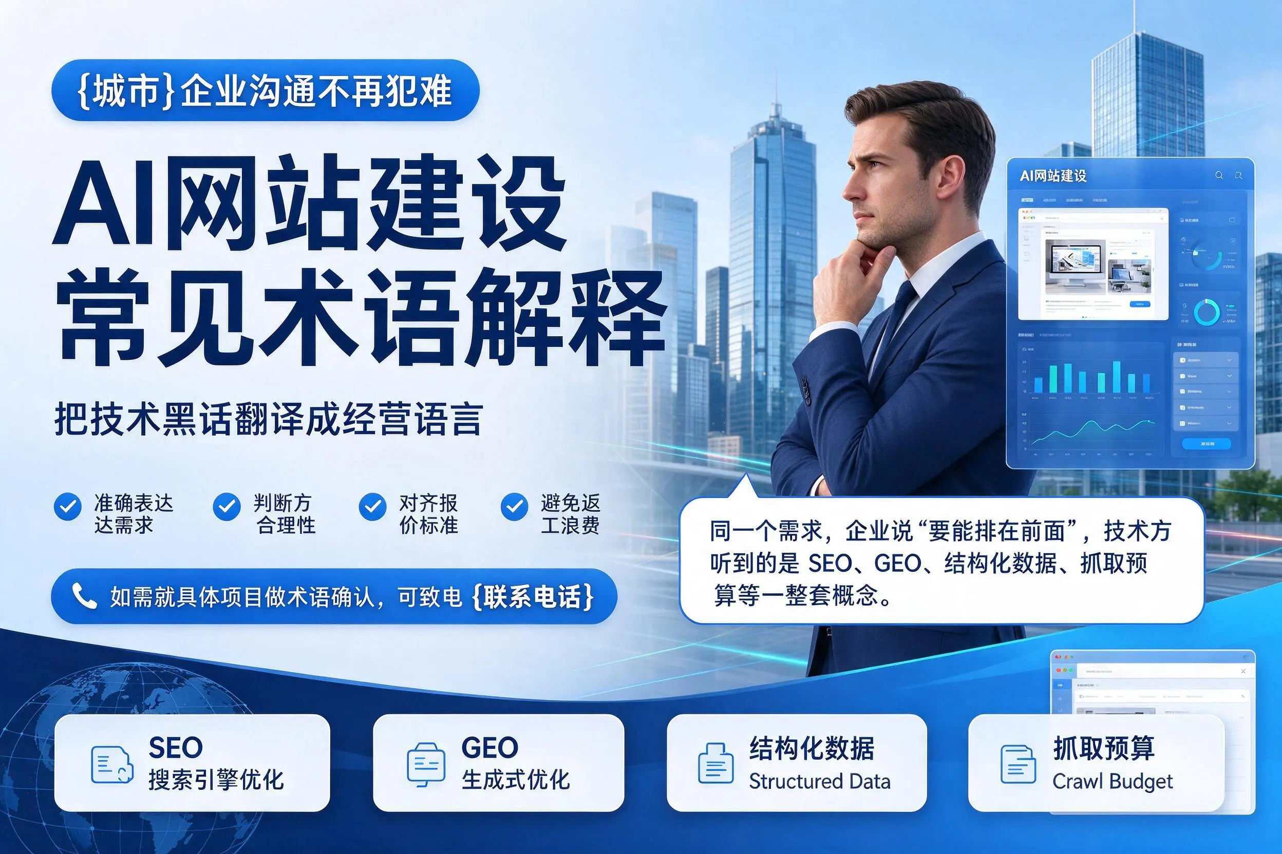 AI网站建设常见术语解释,武威企业沟通不再犯难