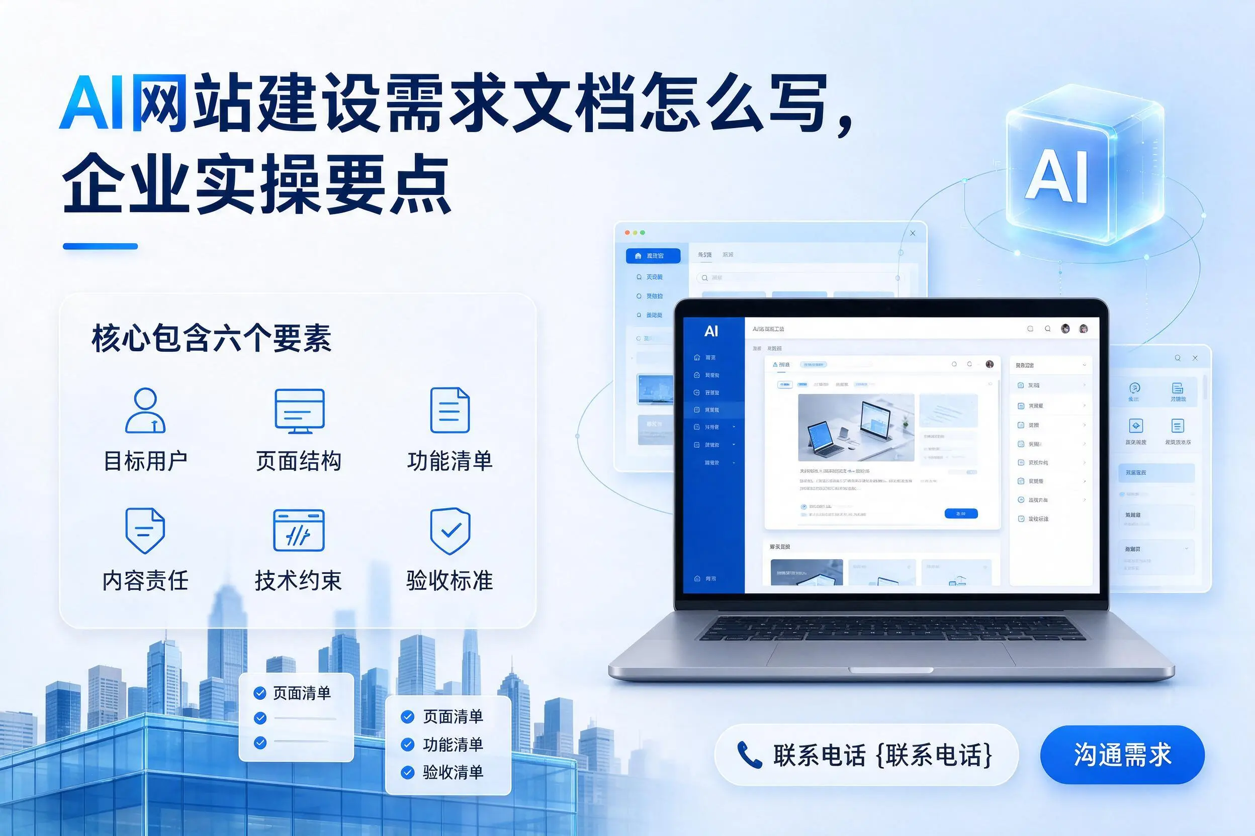 AI网站建设需求文档怎么写，武威企业实操要点